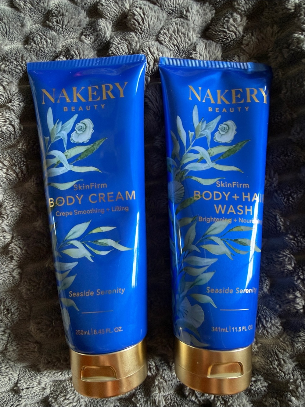 Nakery Beauty SkinFirm Seaside Serenity Blue Body Cream & Body+Hair Wash